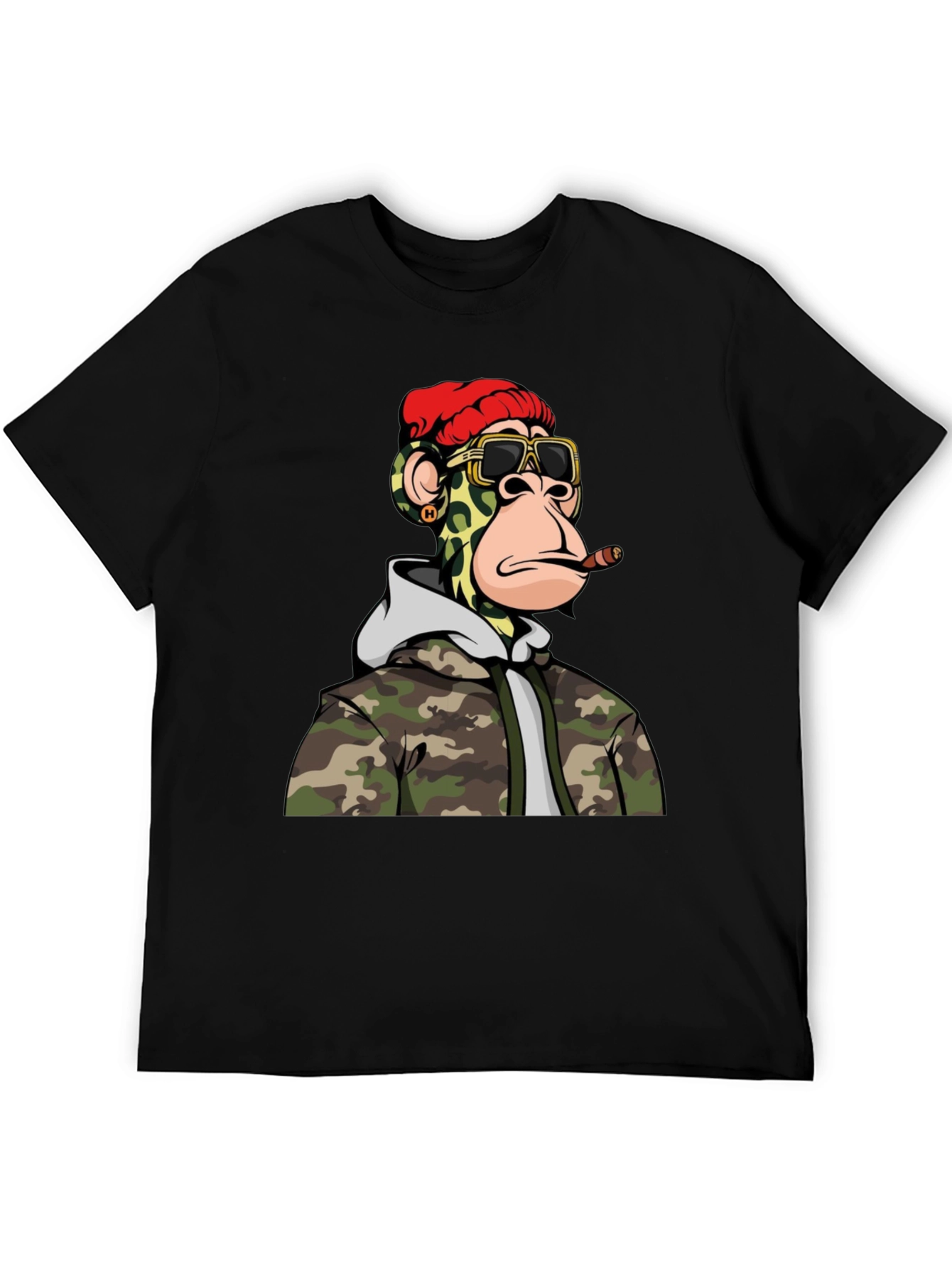 Bored Ape Camo Hoodie Graphic T-Shirt