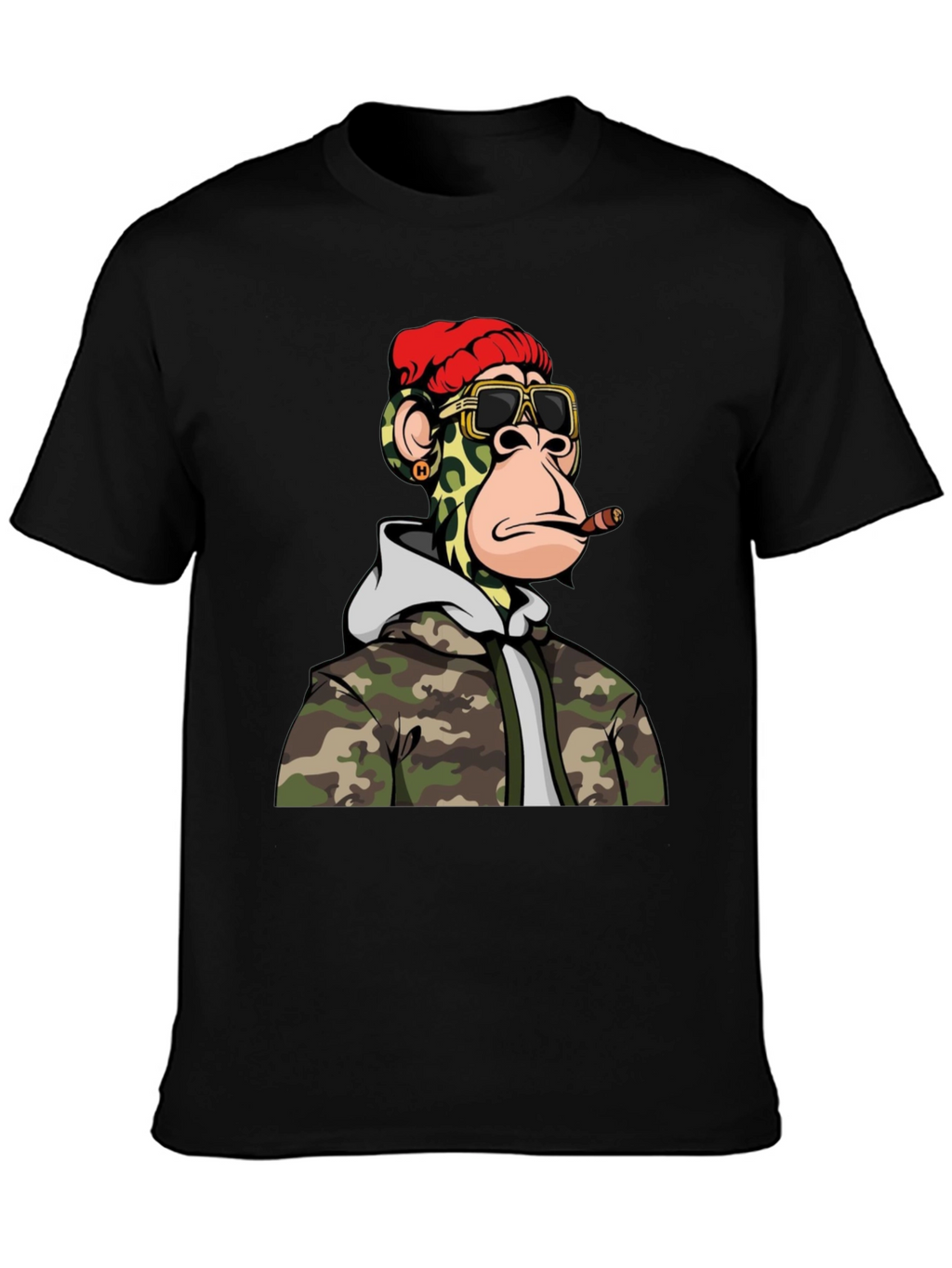 Bored Ape Camo Hoodie Graphic T-Shirt