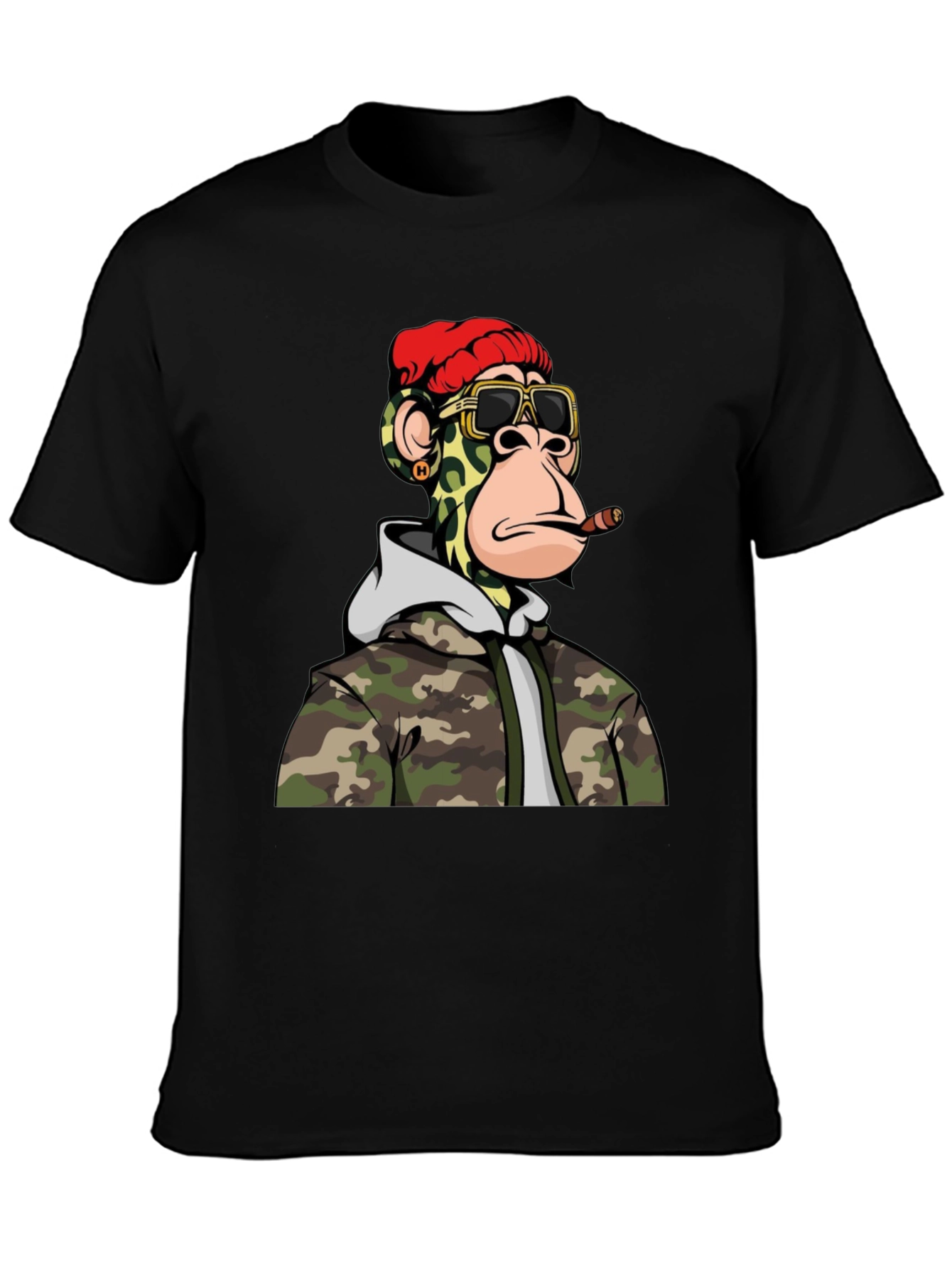 Bored Ape Camo Hoodie Graphic T-Shirt