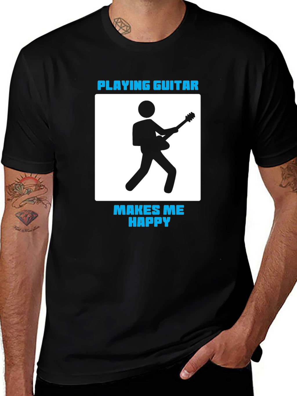 Playing Guitar Makes Me Happy T-Shirt