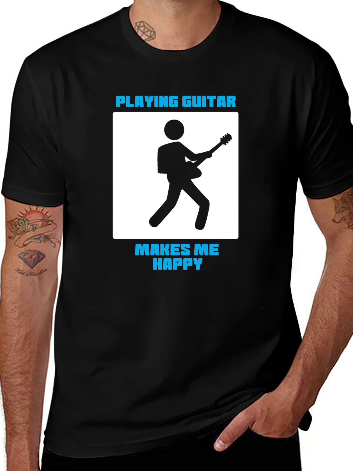 Playing Guitar Makes Me Happy T-Shirt