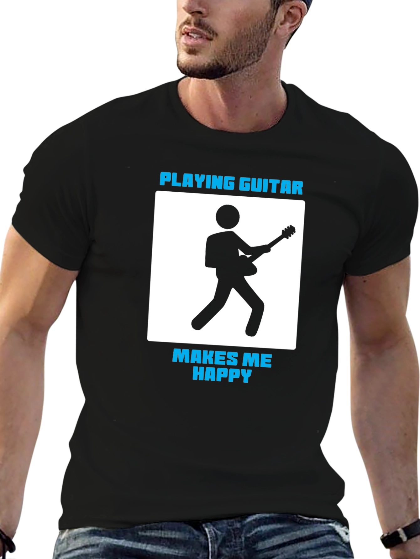 Playing Guitar Makes Me Happy T-Shirt
