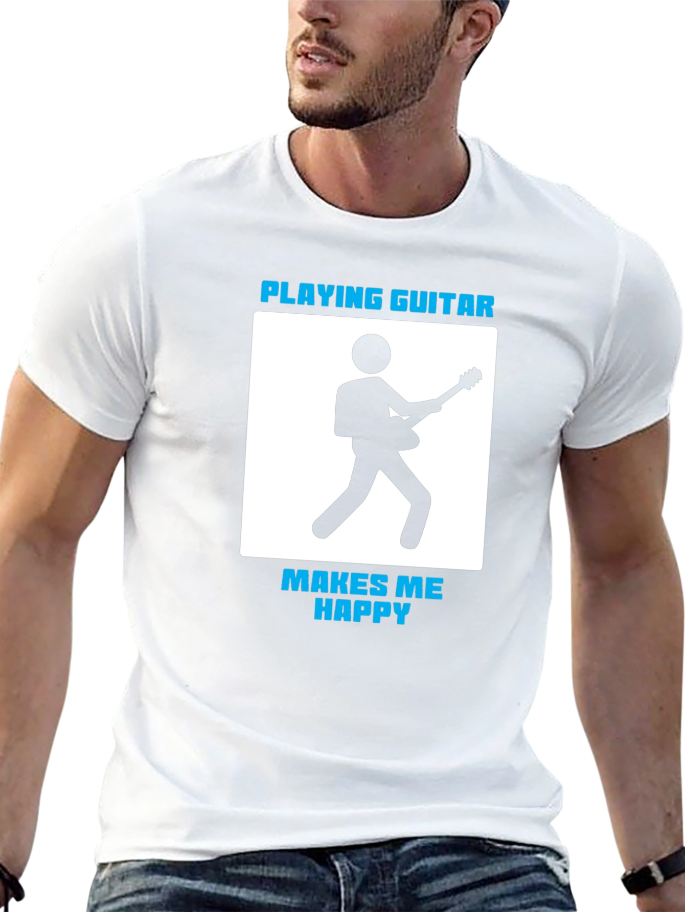 Playing Guitar Makes Me Happy T-Shirt
