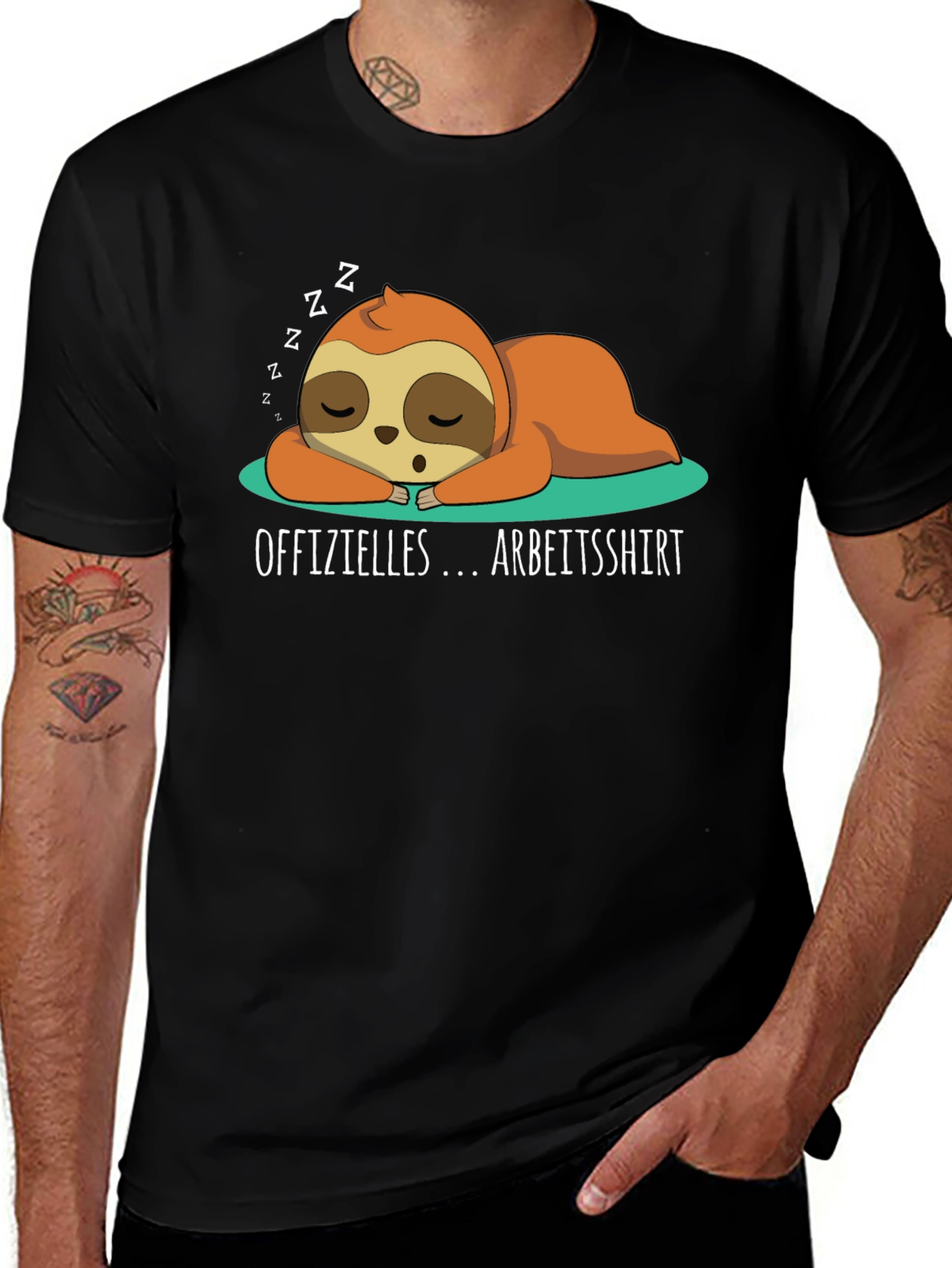 Lazy Sloth Arbeitsshirt T-Shirt