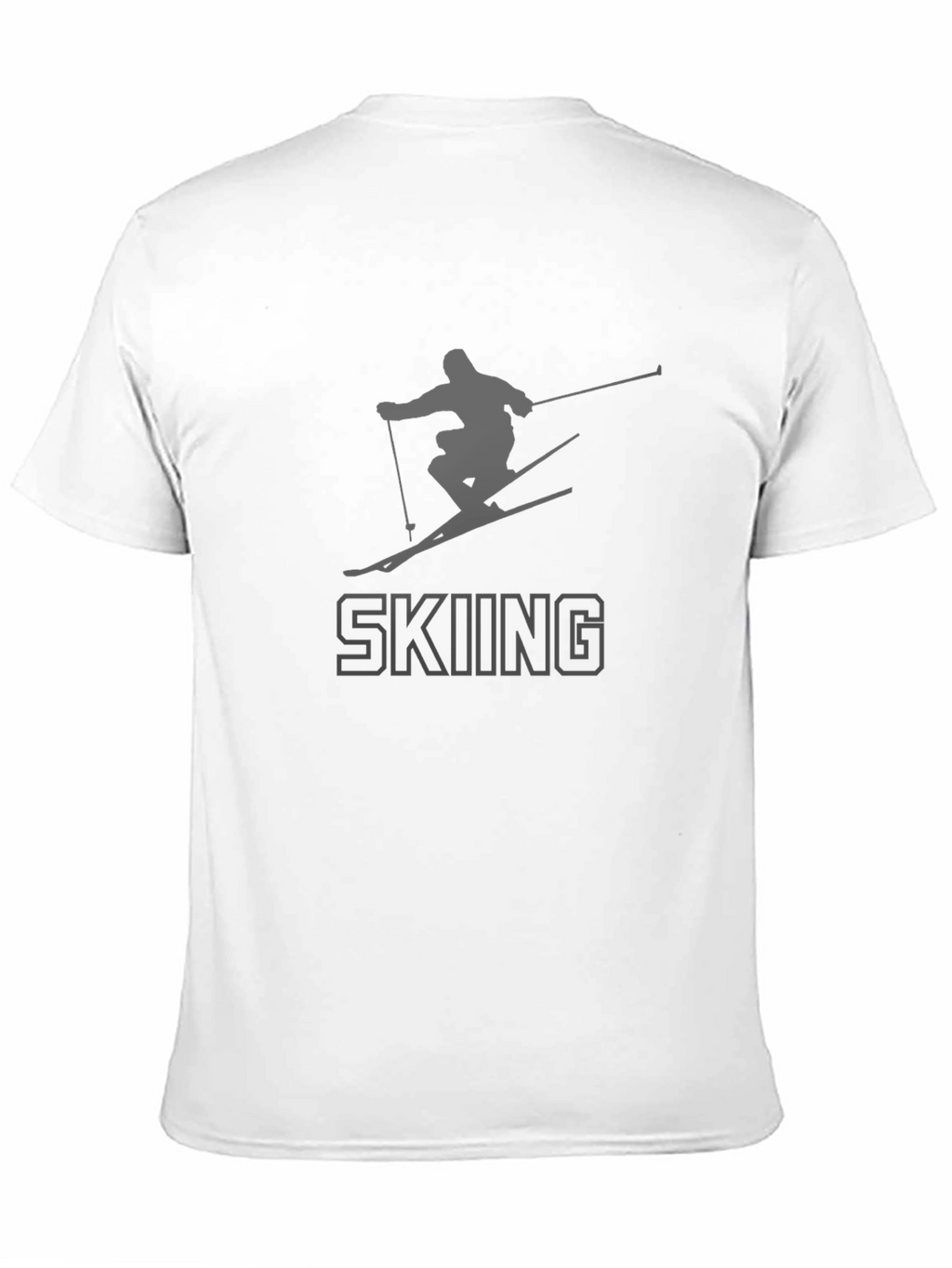 Skiing Graphic Print T-Shirt - Stylish Sportswear Tee