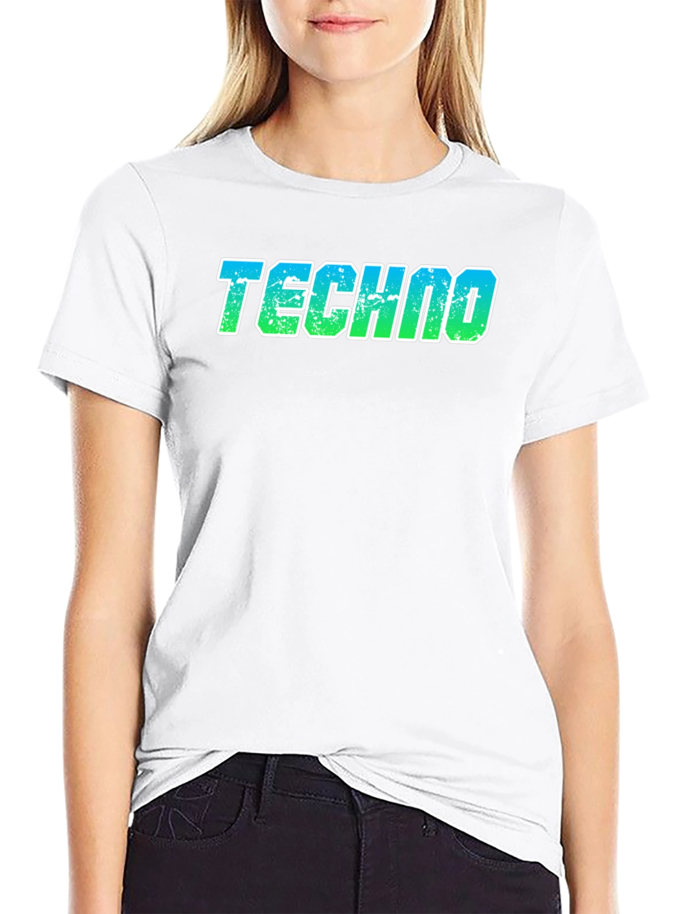 Techno T-Shirt - Retro Gradient Design