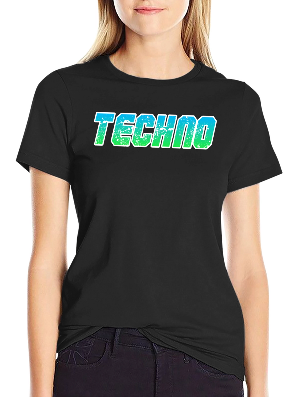 Techno T-Shirt - Retro Gradient Design