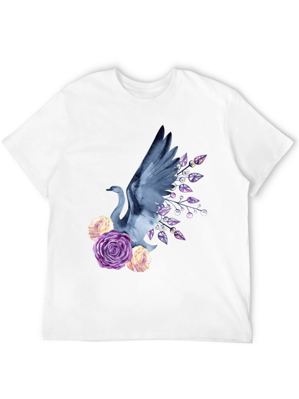 Swan & Floral Graphic Tee