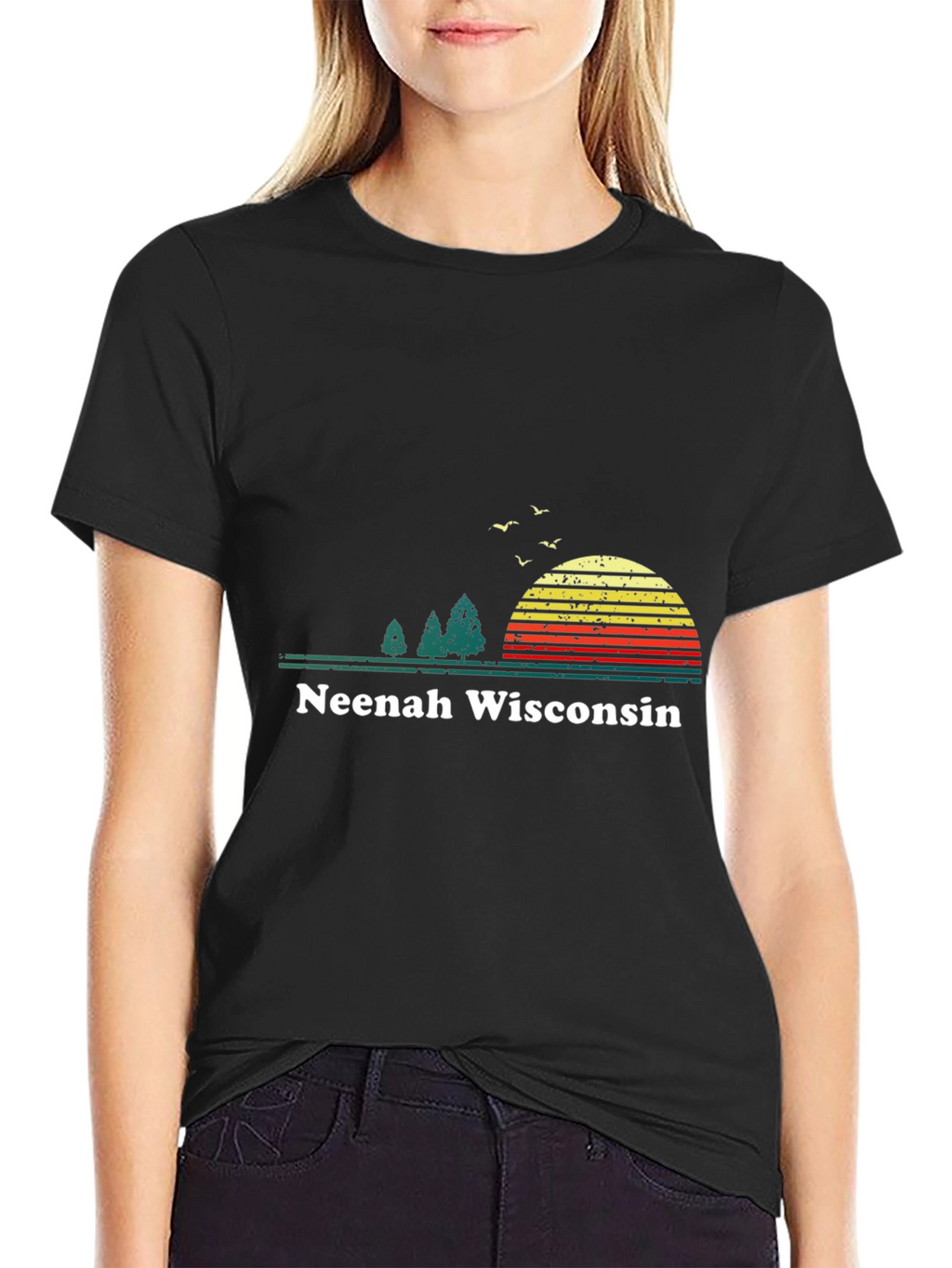 Neenah Wisconsin Retro Sunset T-Shirt