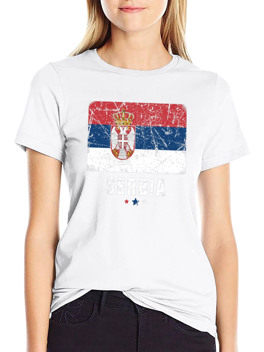 Serbia Flag Graphic T-Shirt Patriotic Pride
