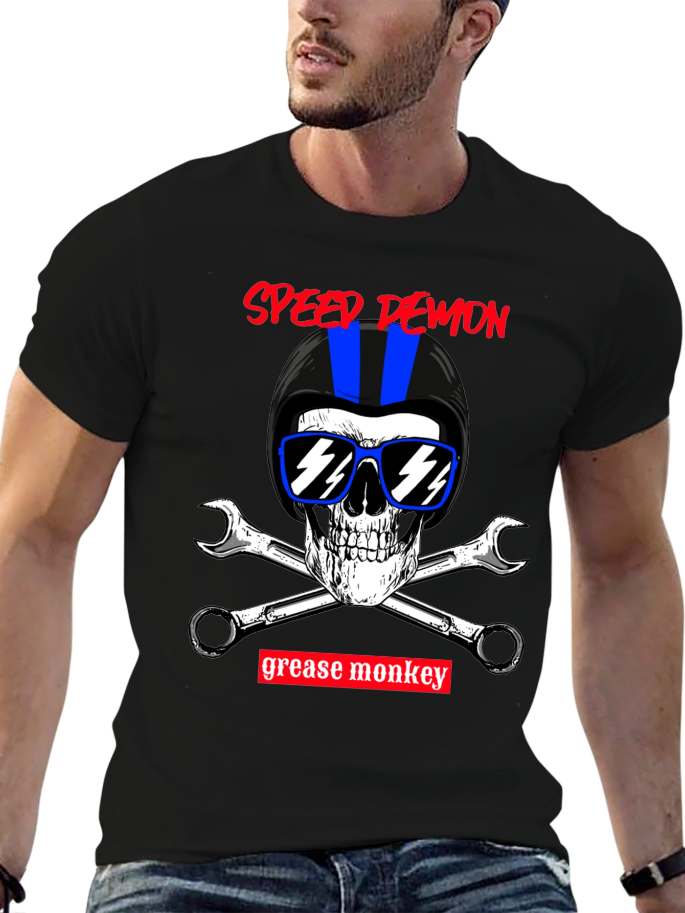Speed Demon Grease Monkey Biker T-Shirt