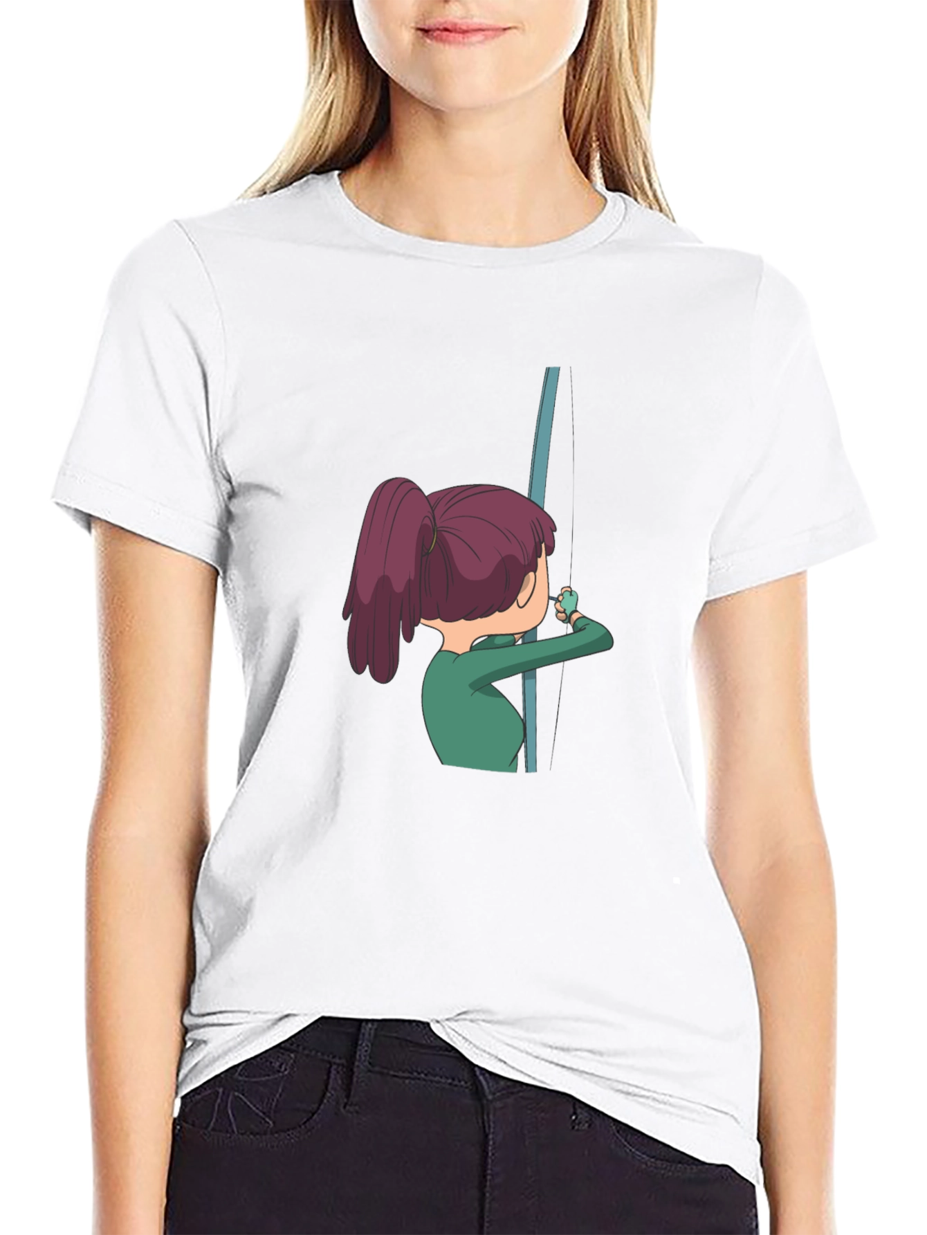 Cartoon Angler T-Shirt - Black