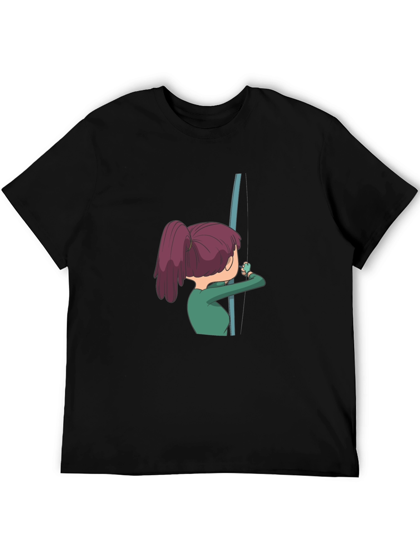 Cartoon Angler T-Shirt - Black