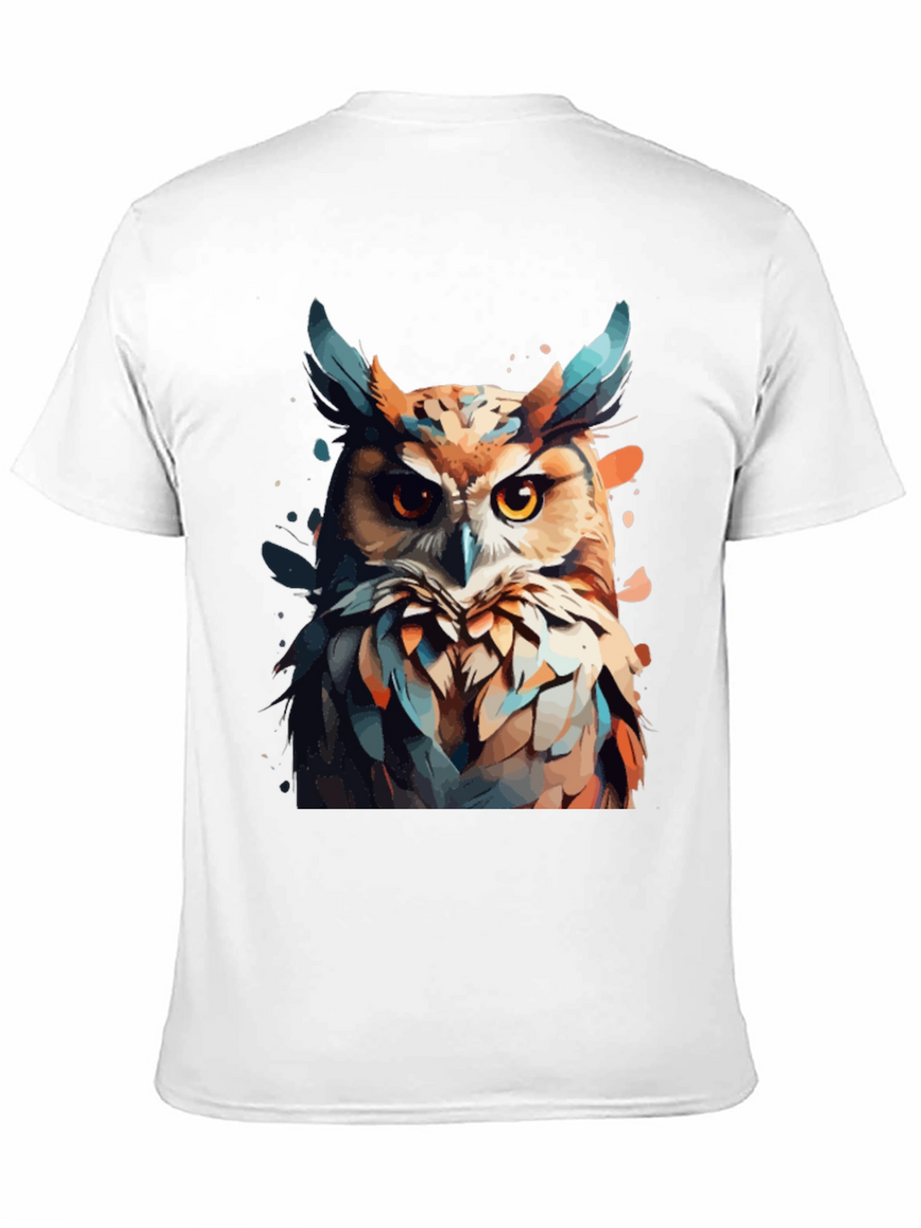 Owl Graphic Print Crew Neck T-Shirt