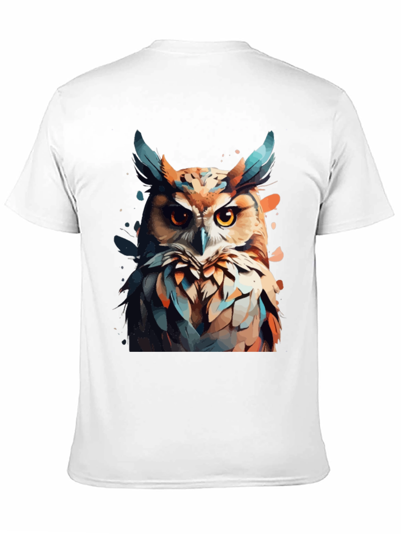 Owl Graphic Print Crew Neck T-Shirt