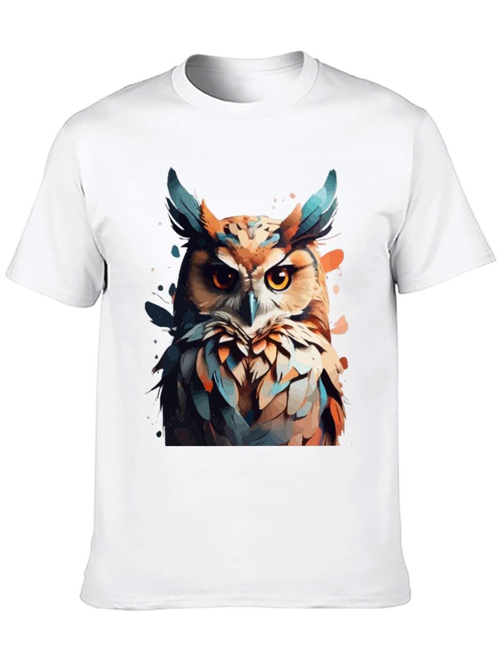 Owl Graphic Print Crew Neck T-Shirt