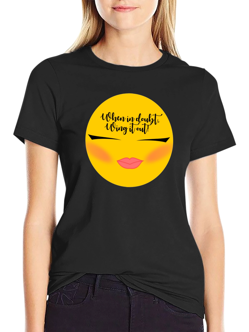 Wing It Out Graphic Tee - Trendy Slogan Shirt