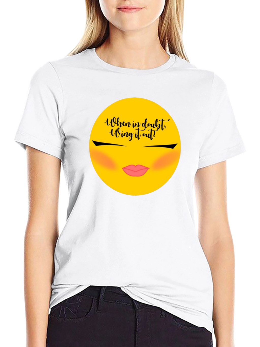 Wing It Out Graphic Tee - Trendy Slogan Shirt