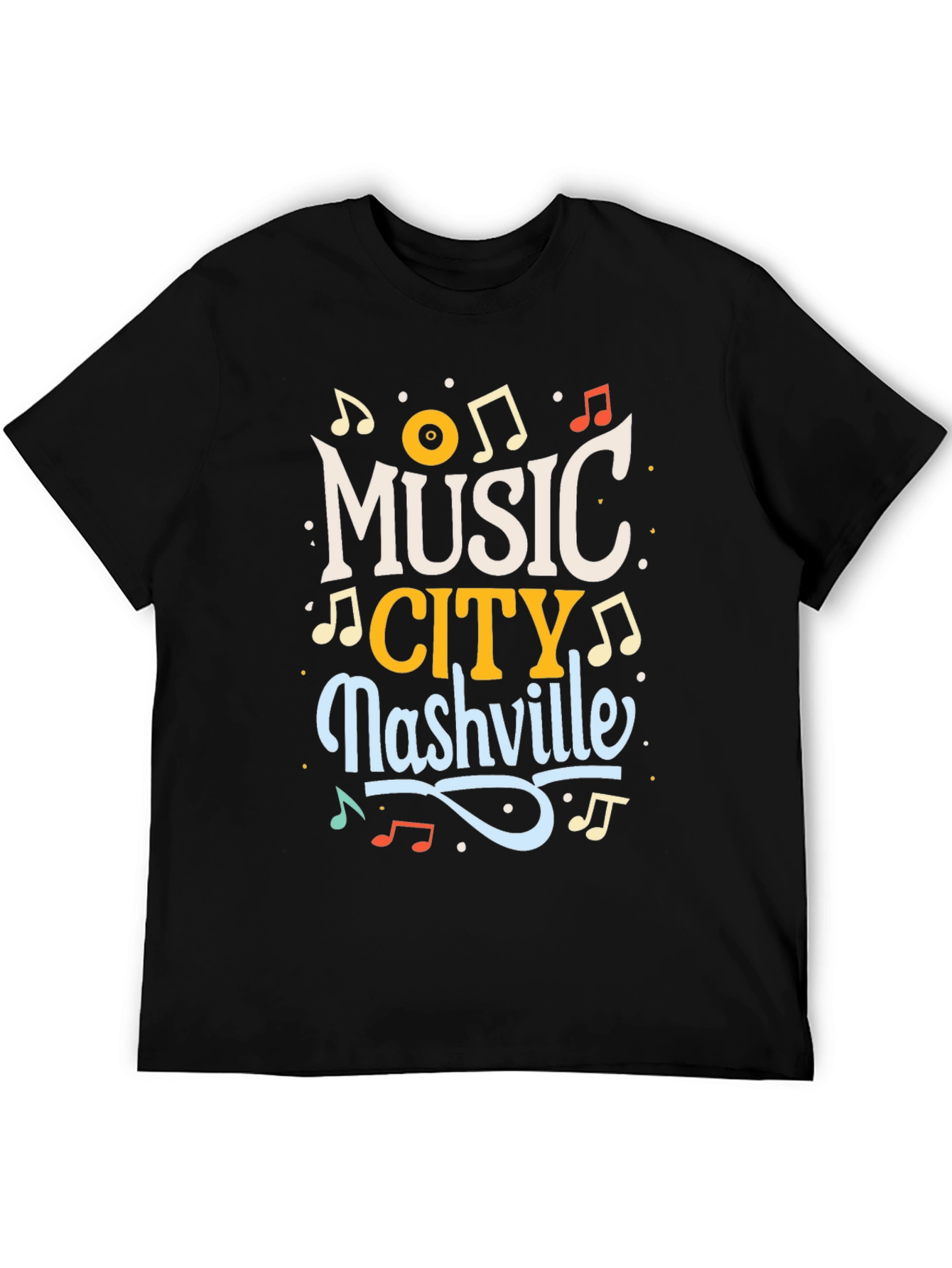 Music City Nashville Black T-Shirt