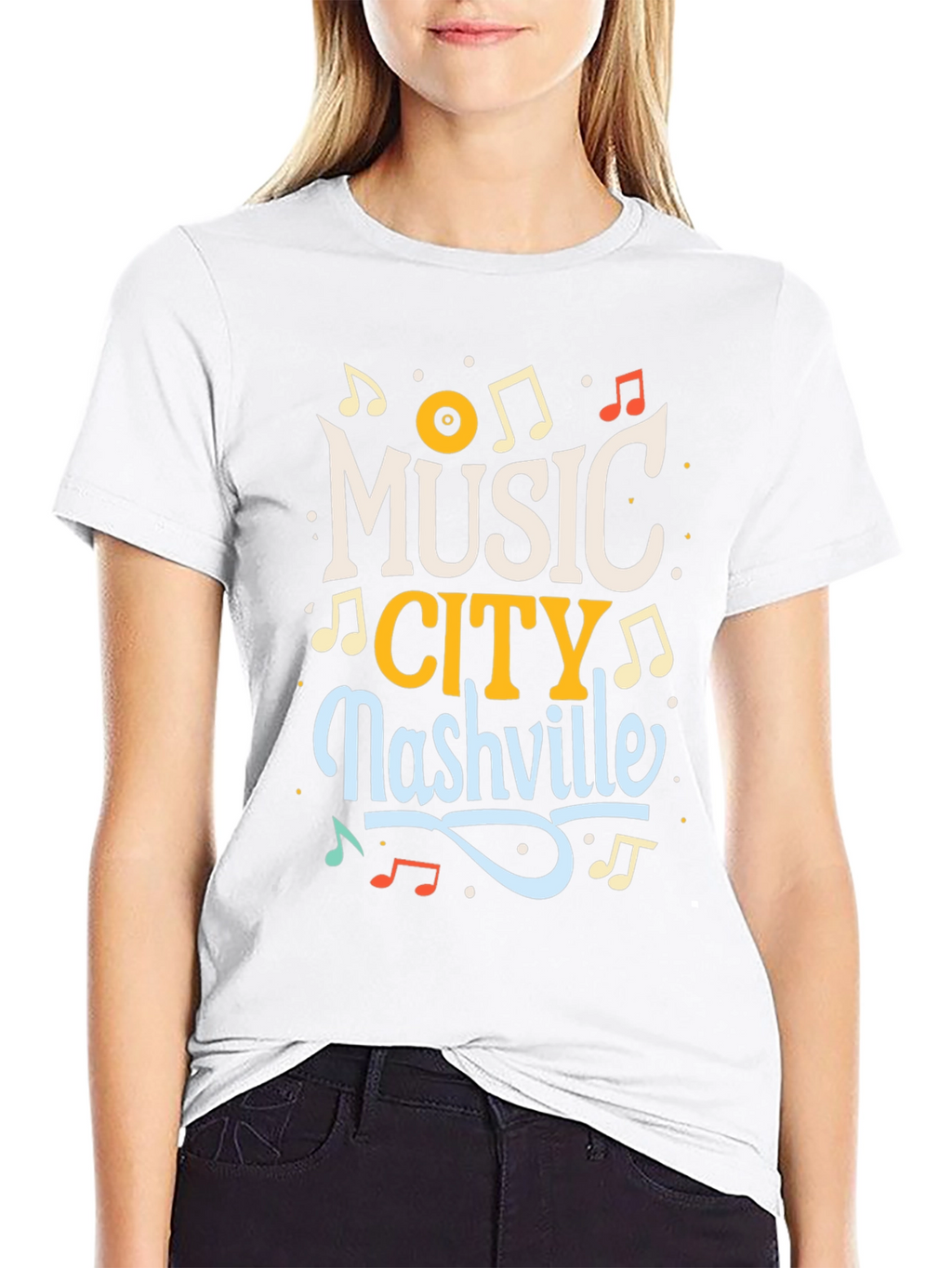 Music City Nashville Black T-Shirt