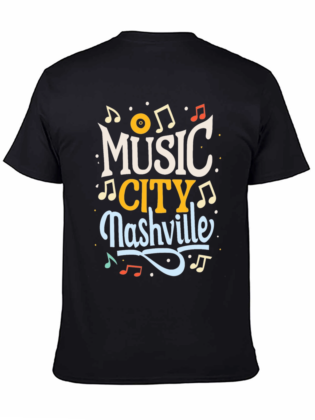 Music City Nashville Black T-Shirt