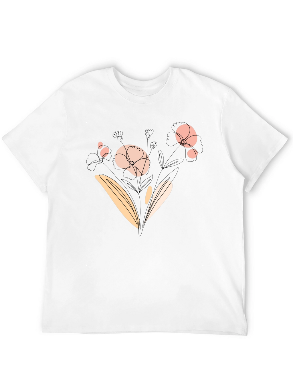 Floral Graphic Black T-Shirt