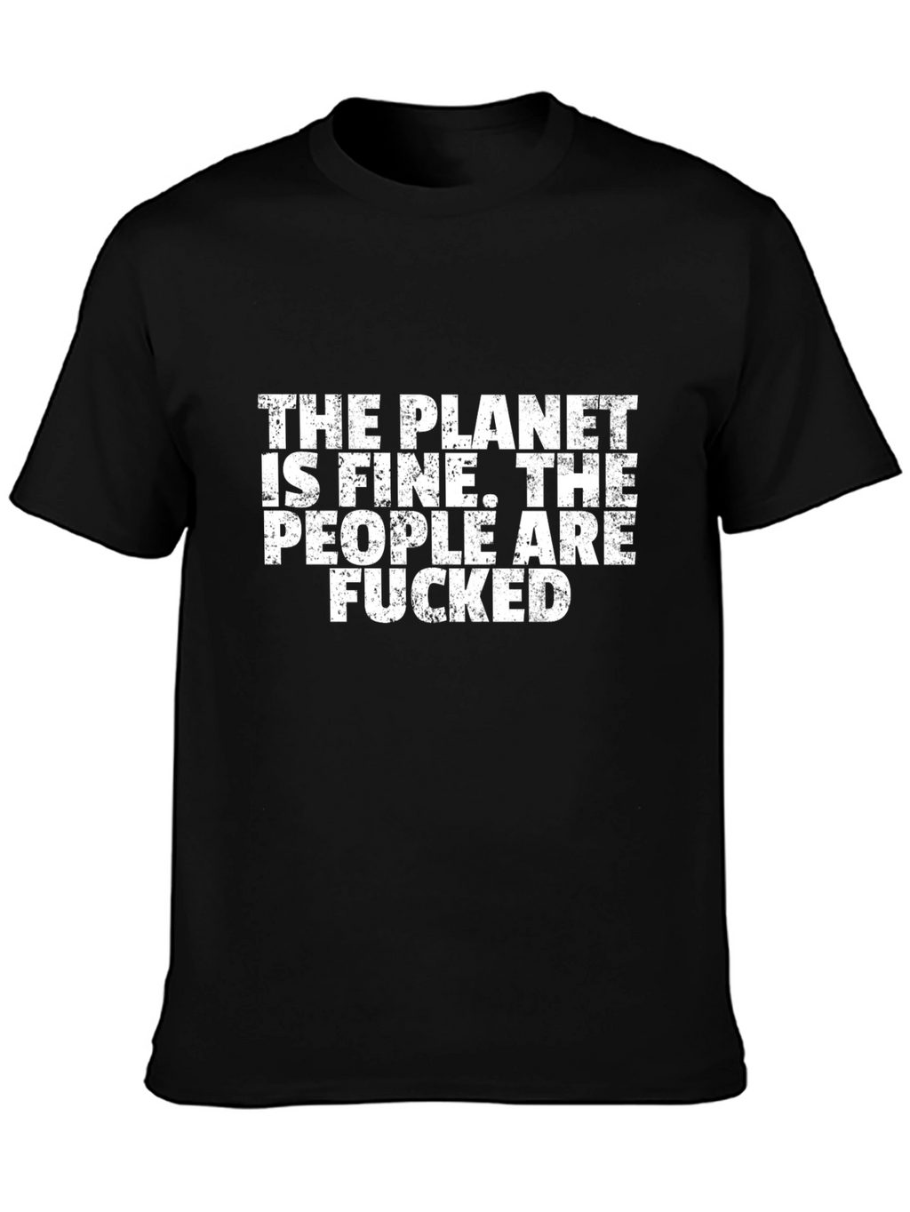 The Planet Is Fine Graphic Tee - Black
