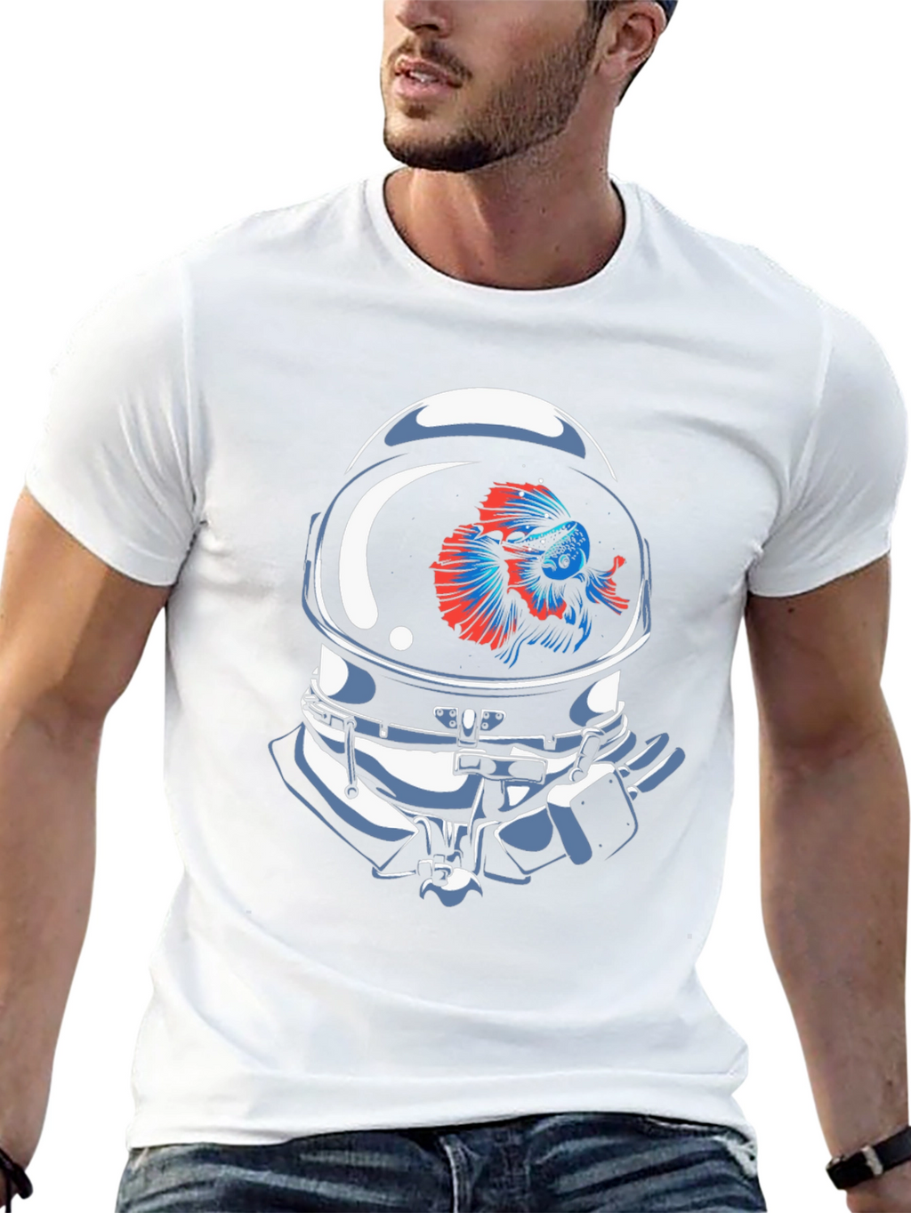 Astronaut Fish T-Shirt - Space Pet Design