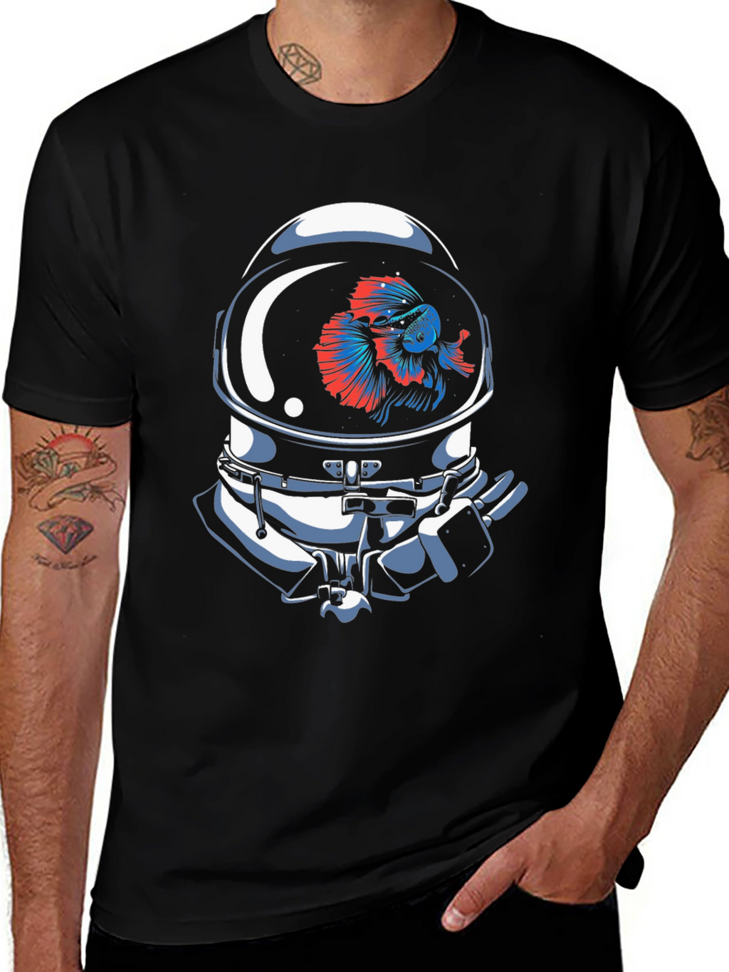 Astronaut Fish T-Shirt - Space Pet Design