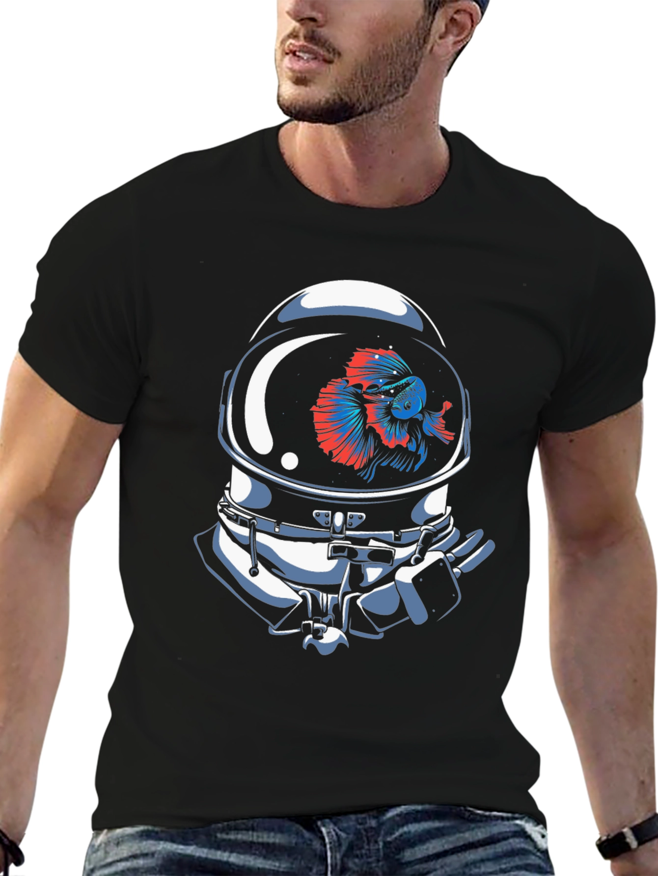 Astronaut Fish T-Shirt - Space Pet Design