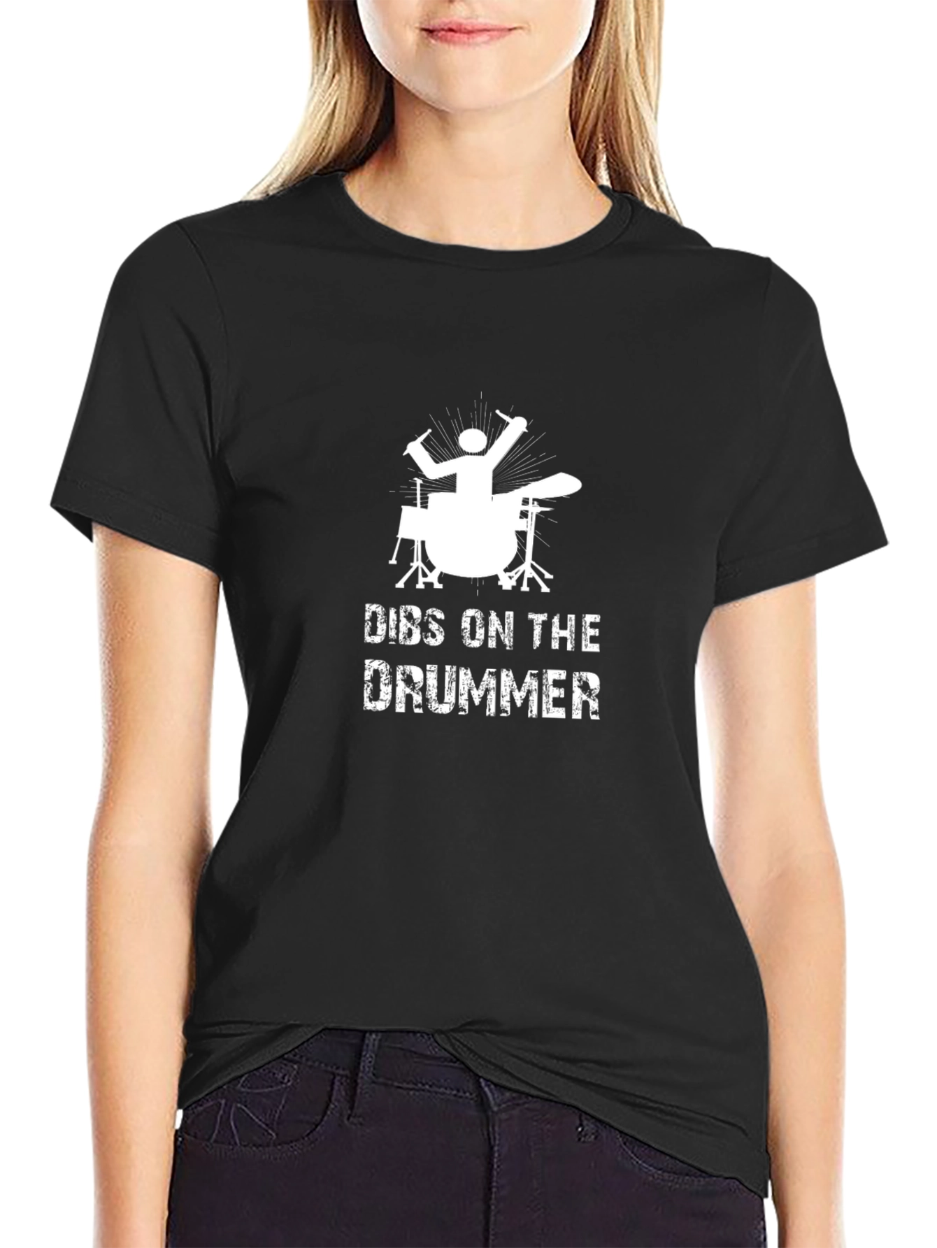 Dibs on the Drummer Graphic Tee - Music Lover T-Shirt