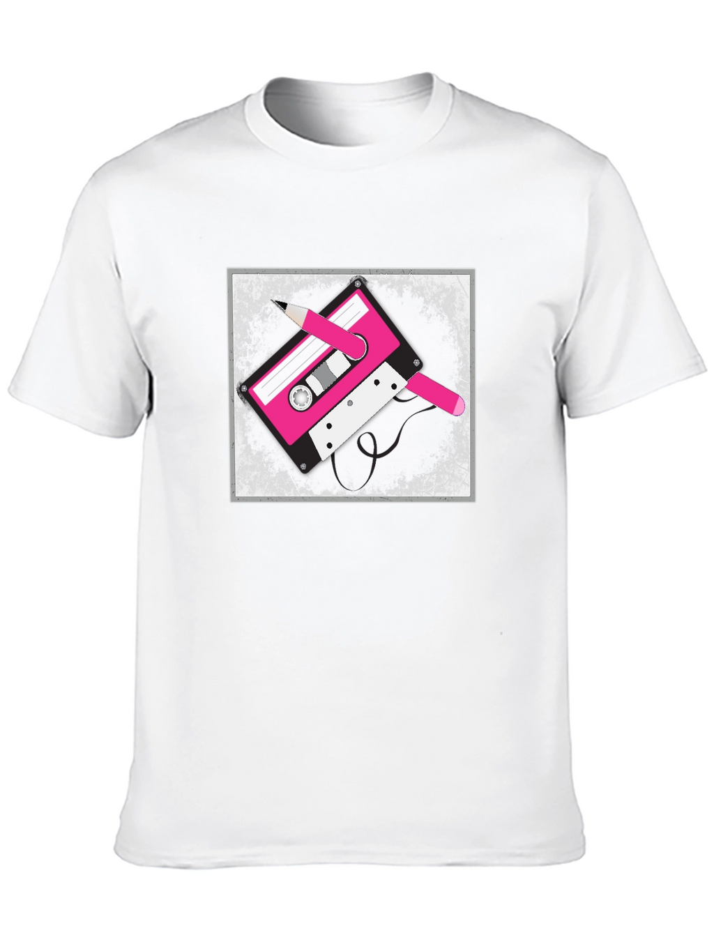 Retro Cassette Tape Graphic Tee - Black