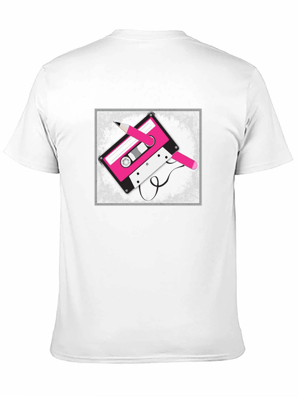Retro Cassette Tape Graphic Tee - Black