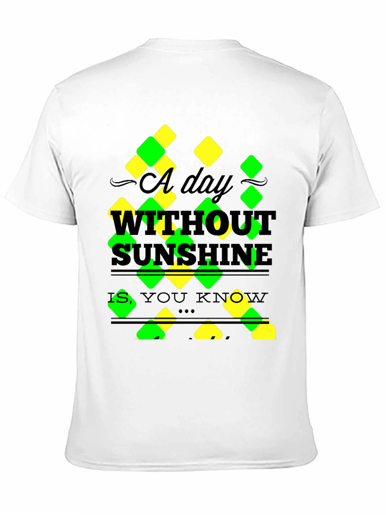 A Day Without Sunshine T-Shirt - Mens Black Tee