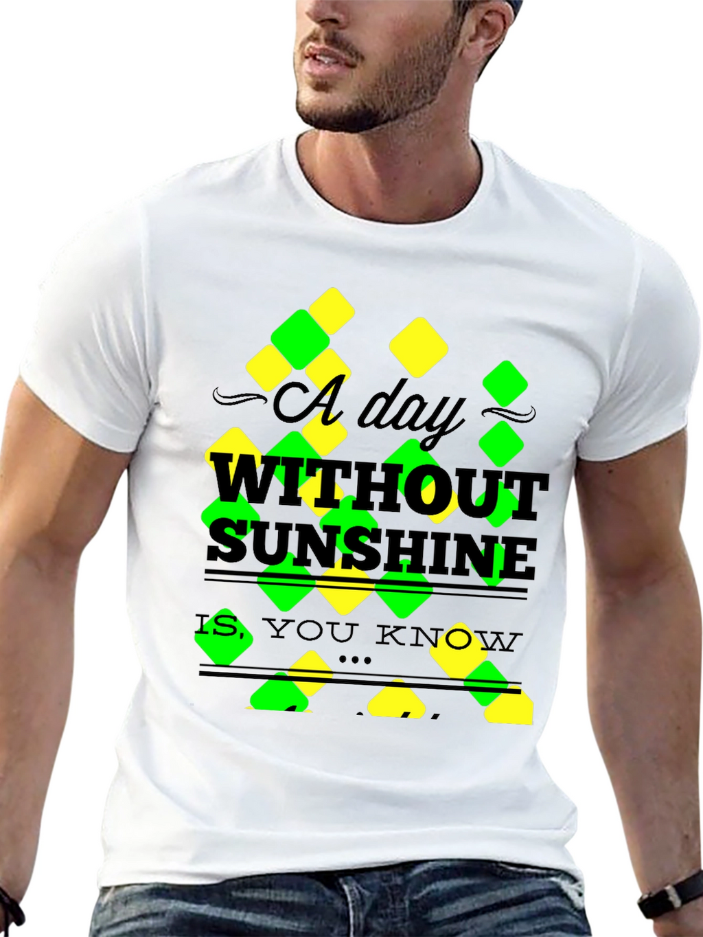 A Day Without Sunshine T-Shirt - Mens Black Tee