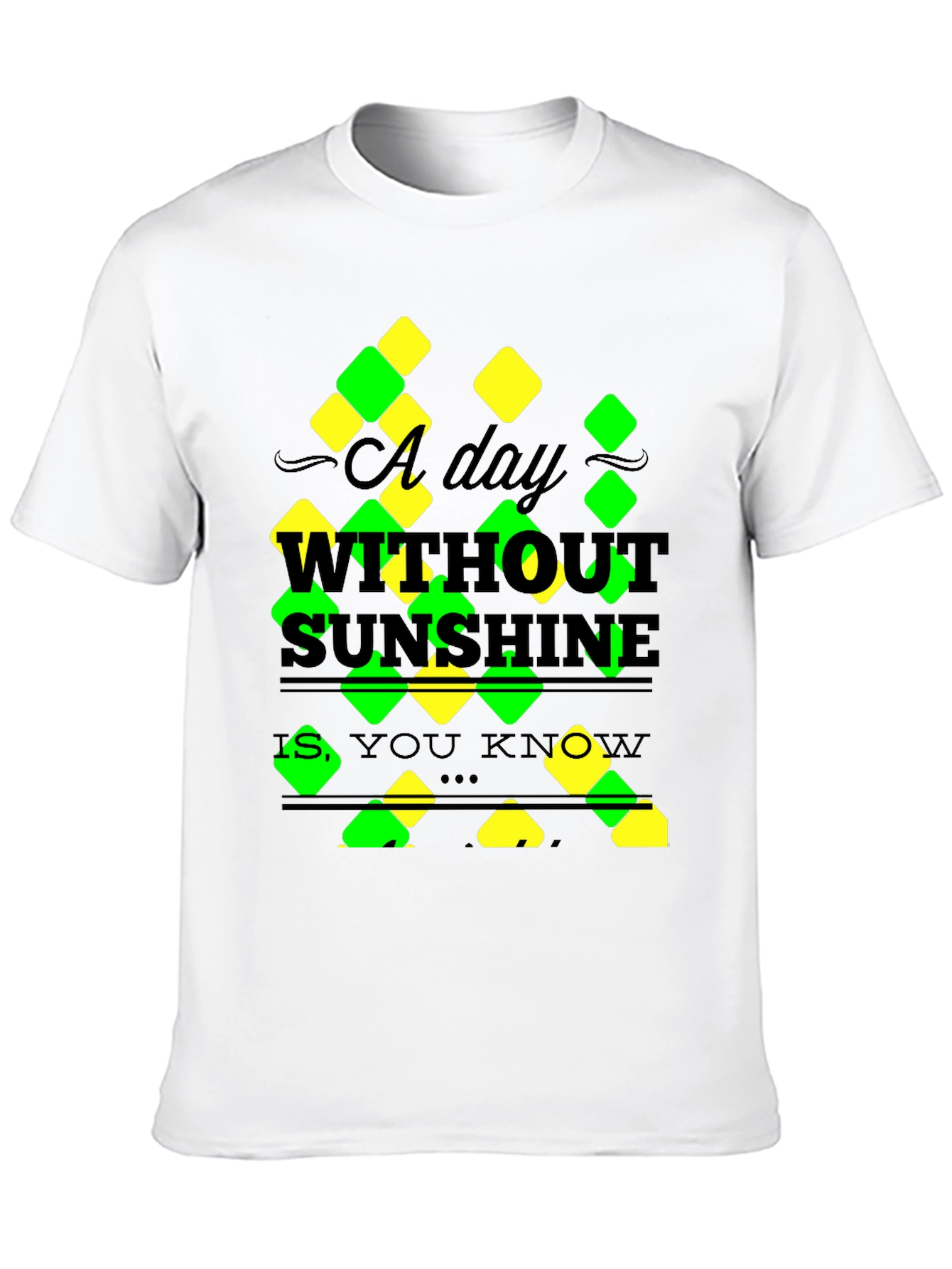 A Day Without Sunshine T-Shirt - Mens Black Tee