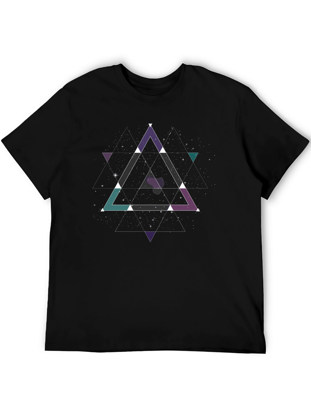 Geometric Galaxy Triangle T-Shirt