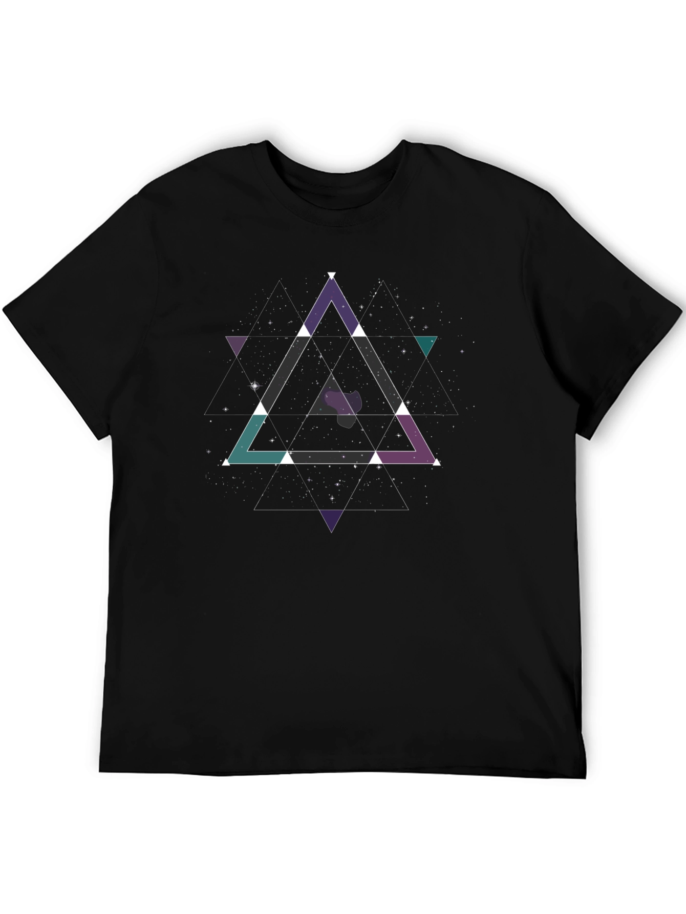 Geometric Galaxy Triangle T-Shirt