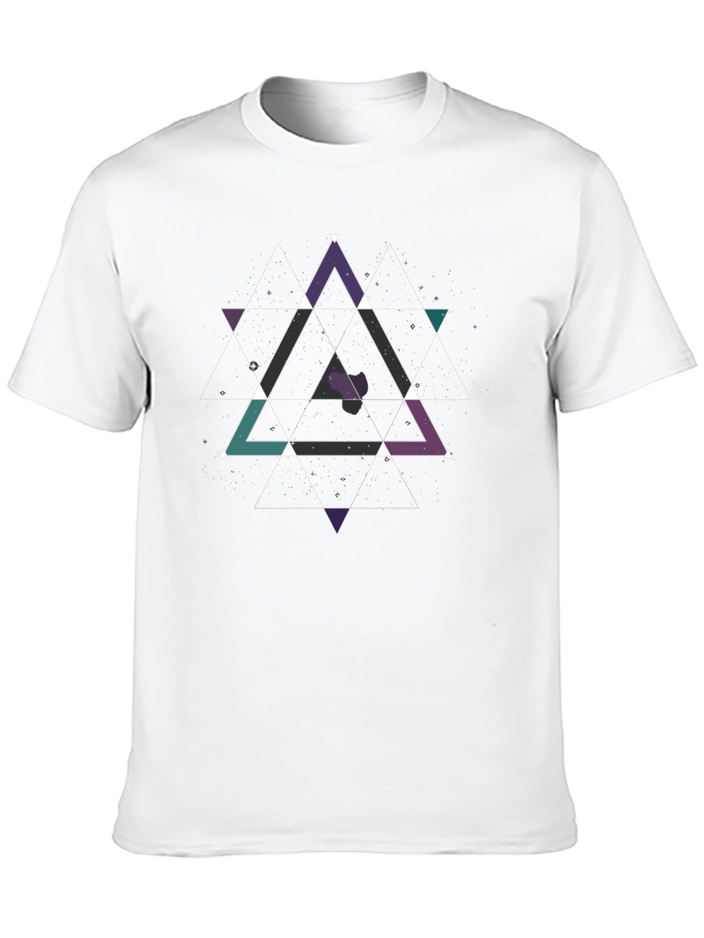 Geometric Galaxy Triangle T-Shirt