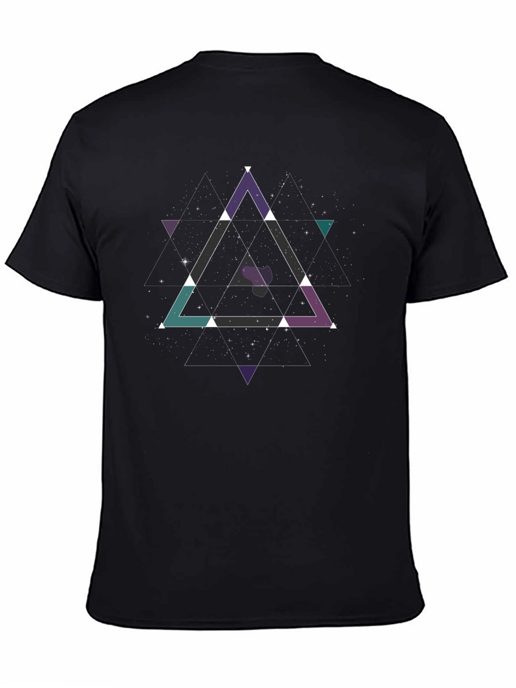 Geometric Galaxy Triangle T-Shirt