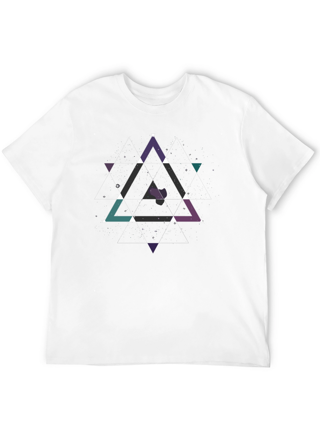 Geometric Galaxy Triangle T-Shirt