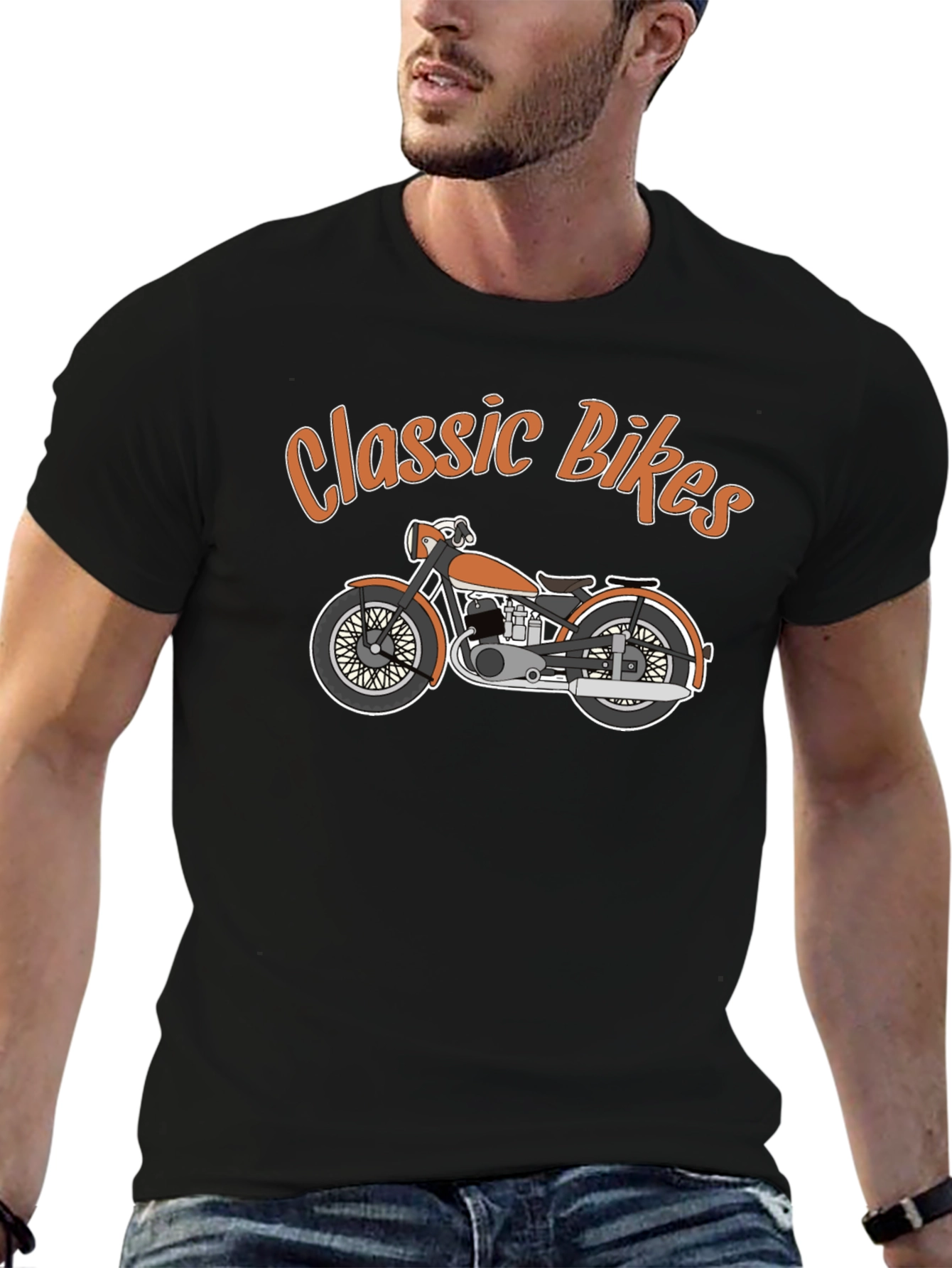 Classic Bikes Graphic Tee - Vintage Motorcycle T-Shirt