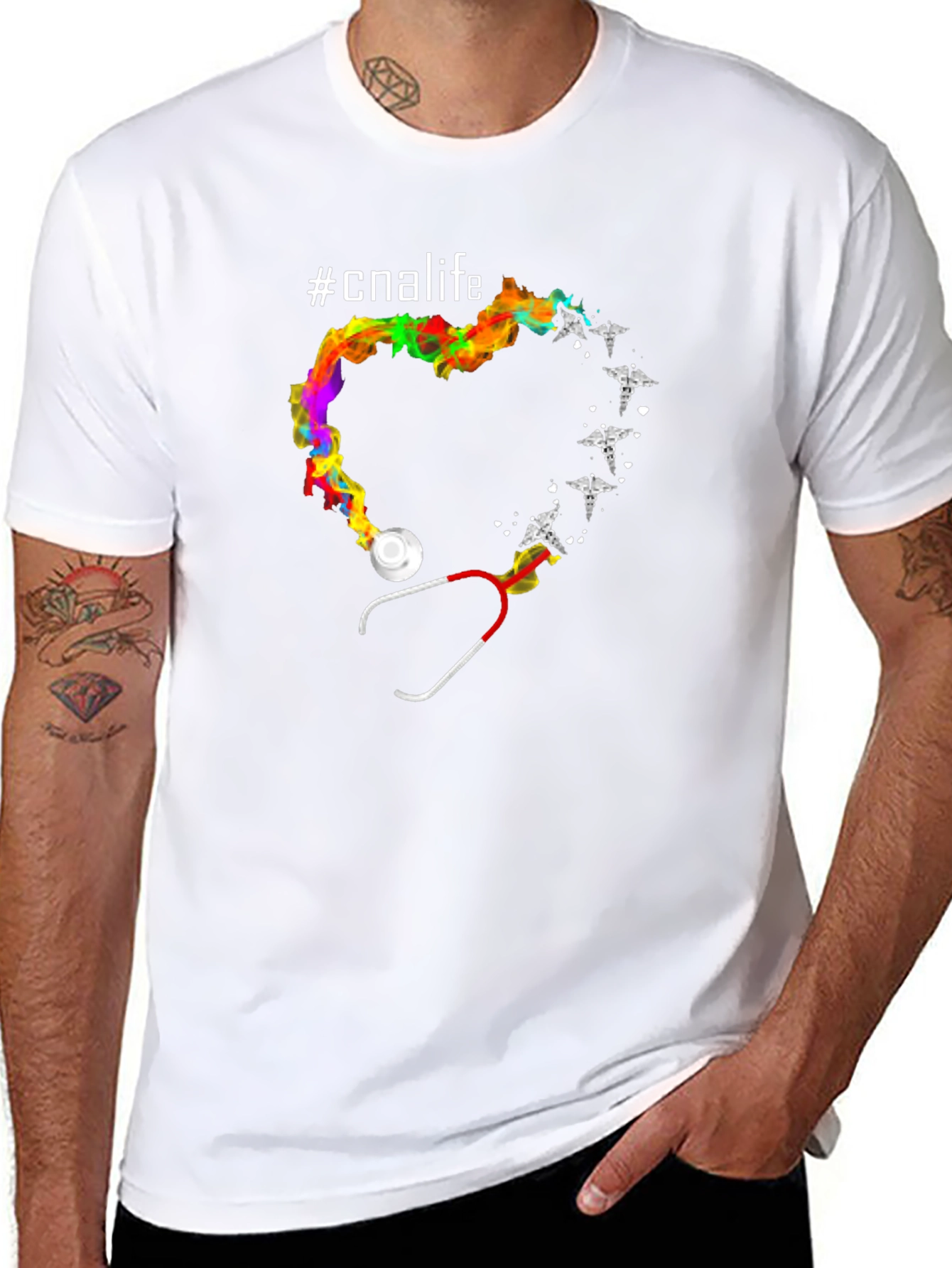 CNA Life Stethoscope Heart T-Shirt