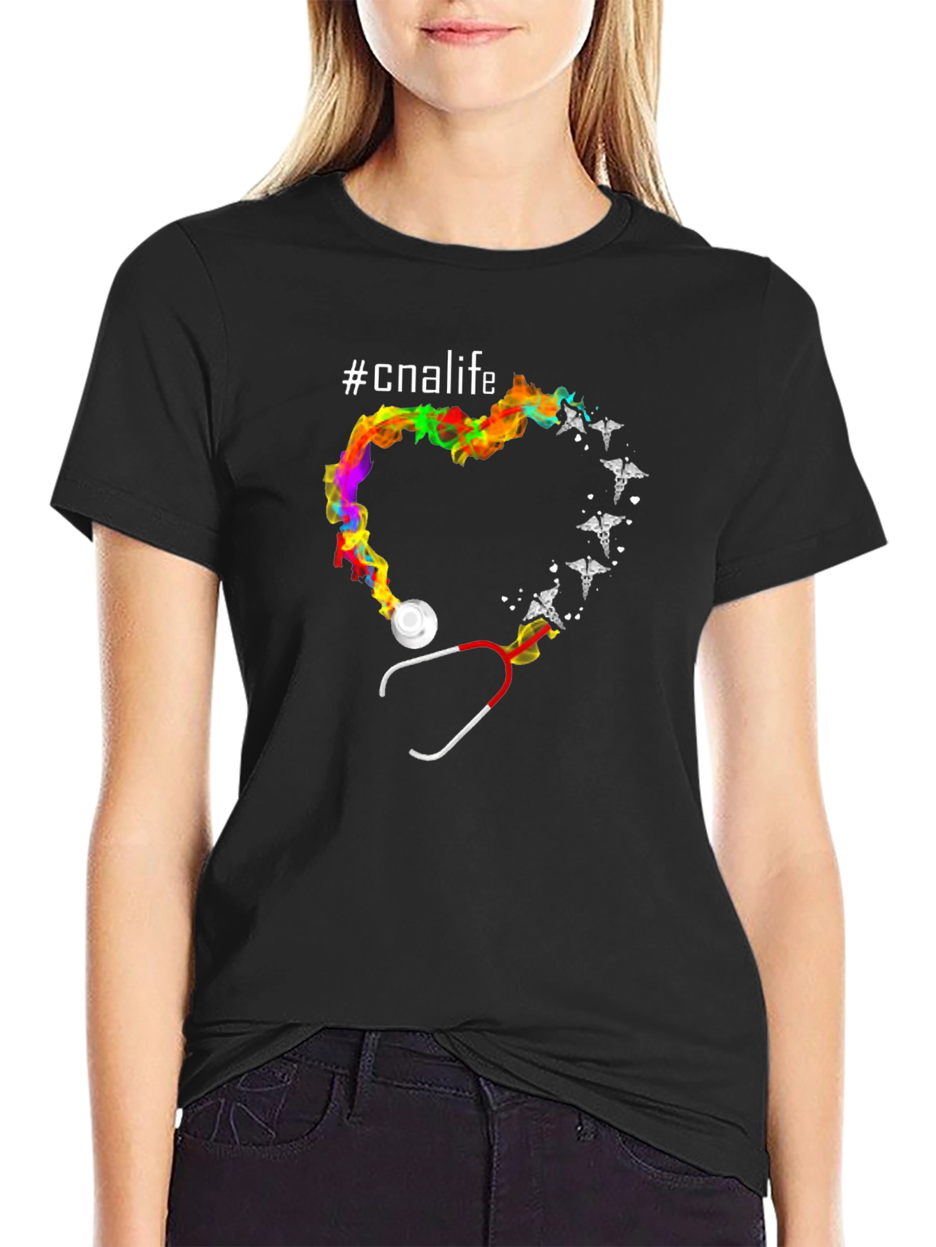 CNA Life Stethoscope Heart T-Shirt