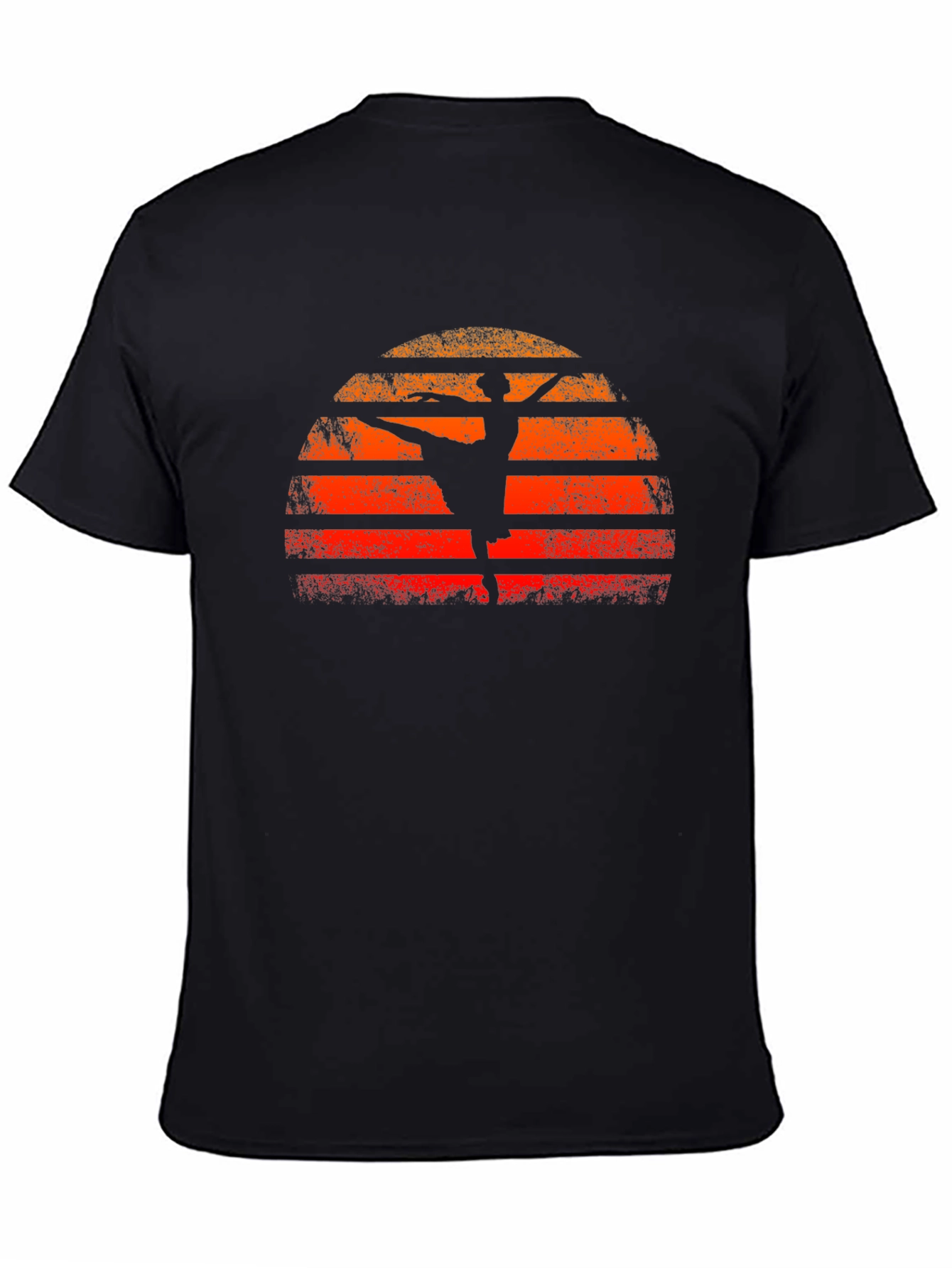 Sunset Ballerina Graphic Tee - Retro Style