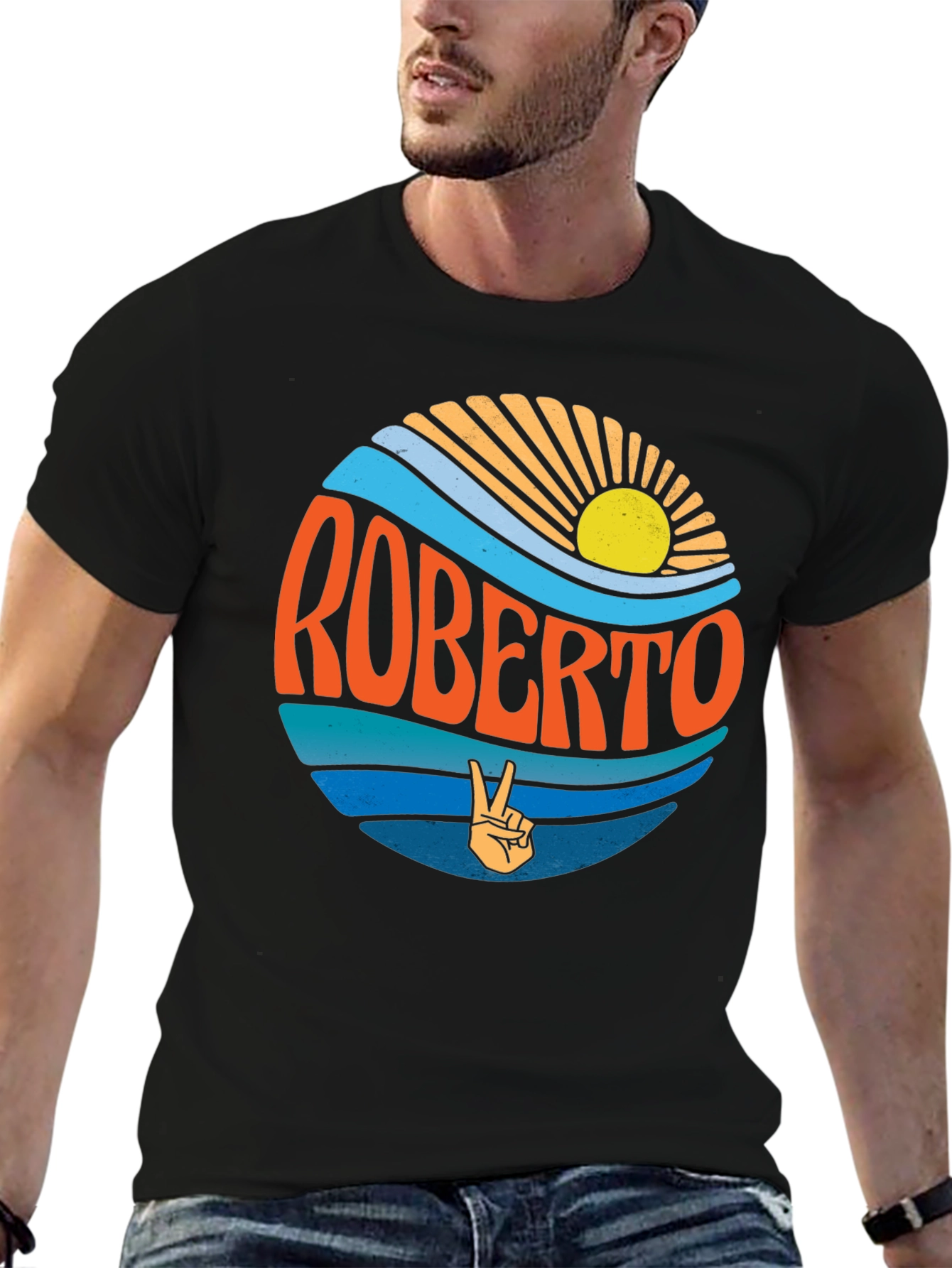 Roberto Retro Graphic T-Shirt - Groovy Vibes