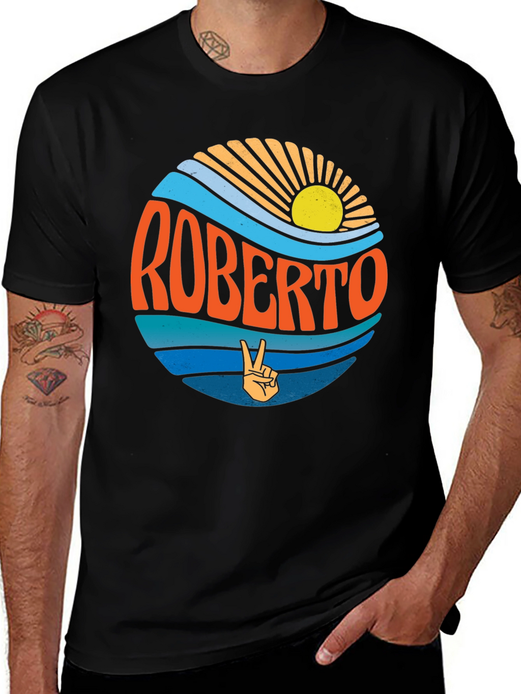Roberto Retro Graphic T-Shirt - Groovy Vibes