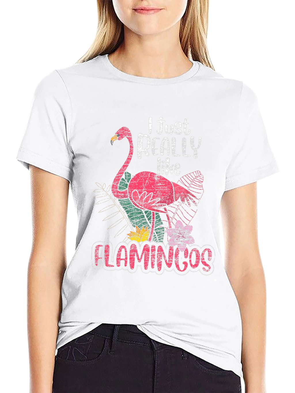 I Just Really Like Flamingos Graphic Tee