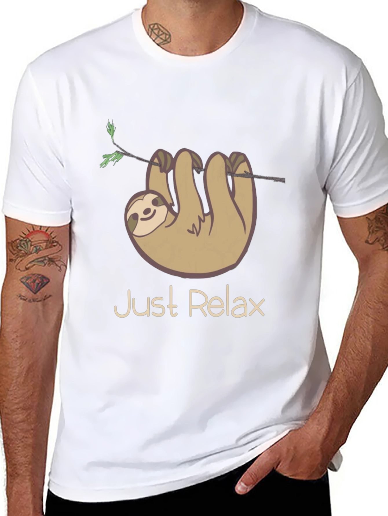 Just Relax Sloth Graphic Tee - Casual Comfort