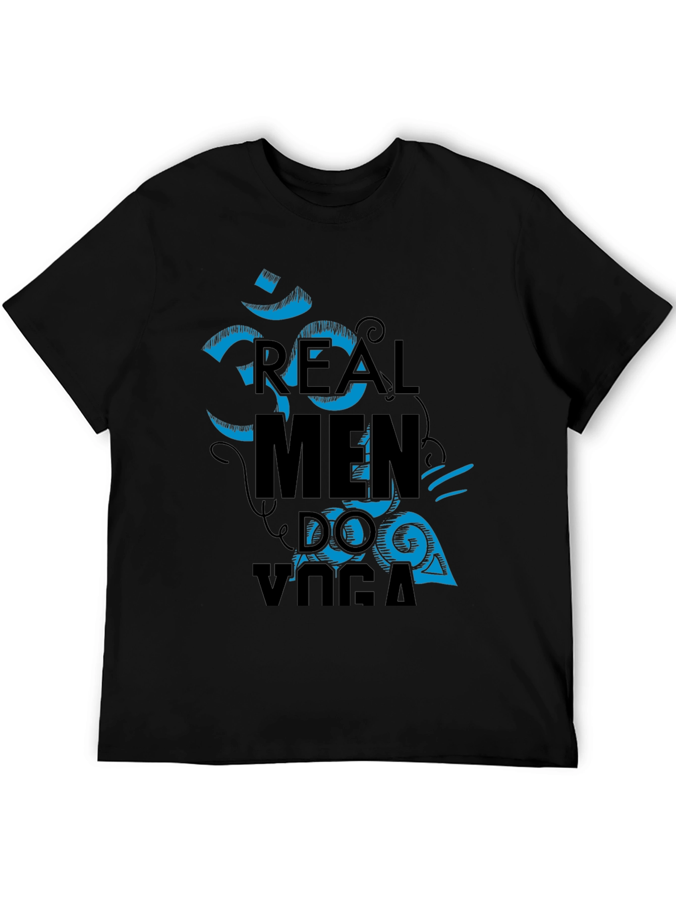 Real Men Do Yoga Graphic Tee - Black